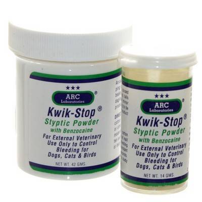 KWIK STOP STYPTIC POWDER WITH BENZOCAINE - Mike's Falconry Supplies